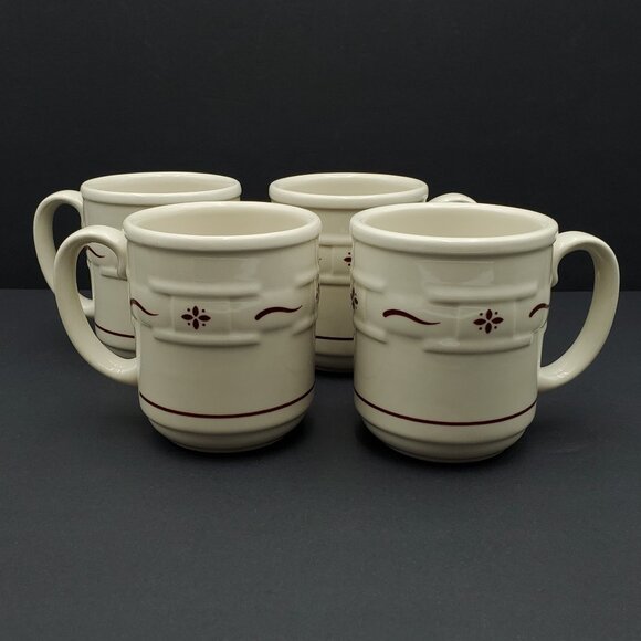 Longaberger Woven Traditions Red Mugs Longaberger Pottery Paprika Red Coffee Cup - Picture 9 of 9